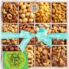 NUT CRAVINGS Gourmet Collection - Thank You Appreciation, Nuts Gift Basket with TY Ribbon + Greeting Card in Reusable Wooden Tray (12 Assortments) Food Arrangement, Healthy Snack Care Package view 1