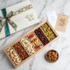 NUT CRAVINGS Gourmet Collection - Thank You Appreciation, Nuts Gift Basket with TY Ribbon + Greeting Card in Reusable Wooden Tray (12 Assortments) Food Arrangement, Healthy Snack Care Package view 4
