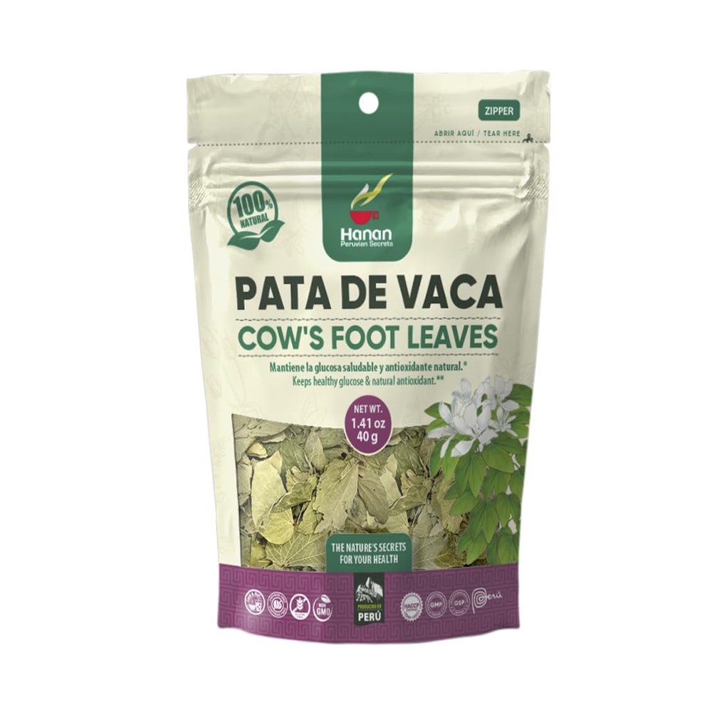 Hanan Pata de Vaca Tea Loose Leaf 40g or 1.4oz Cows Foot Leaves Herbal Tea from Peru Natural Plant Based Supplement