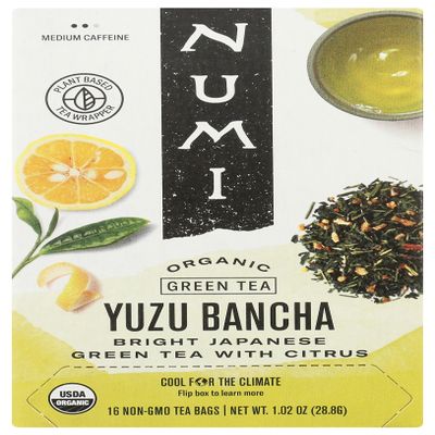 NUMI Organic Yuzu Bancha Green Tea, 16 CT
