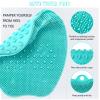 AXLOFO Shower Foot Scrubber Mat, XL Larger Size Foot Massager Mat with Non-Slip Suction Cups - Cleans, Exfoliationl, Massages Your Feet Without Bending, Foot Circulation & Relieve Tired Feet (Green) view 3