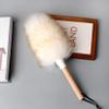 JIYAN Feather Duster with Wood Handle, Blinds Cleaner Purifier, Brush Cleaning Tool, Lambswool Dusters for Cleaning Vehicles, Office and Housework Dusting 13.3 inches ( Pack of 1) view 3