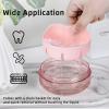 Netceem Leak Proof Denture Cup Kit Portable Retainer Case Perfect for Travel, Denture Case Container Cleaning Care for Dentures Aligner Mouth Guard with Denture Brush,Strainer, Removal Tool and Mirror view 4