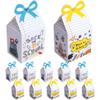 12 PCS Back to School Party Gift Boxes - Square First Day of School Candy Box with Bow - Treat Boxes for Classroom Party Favor Supplies view 1