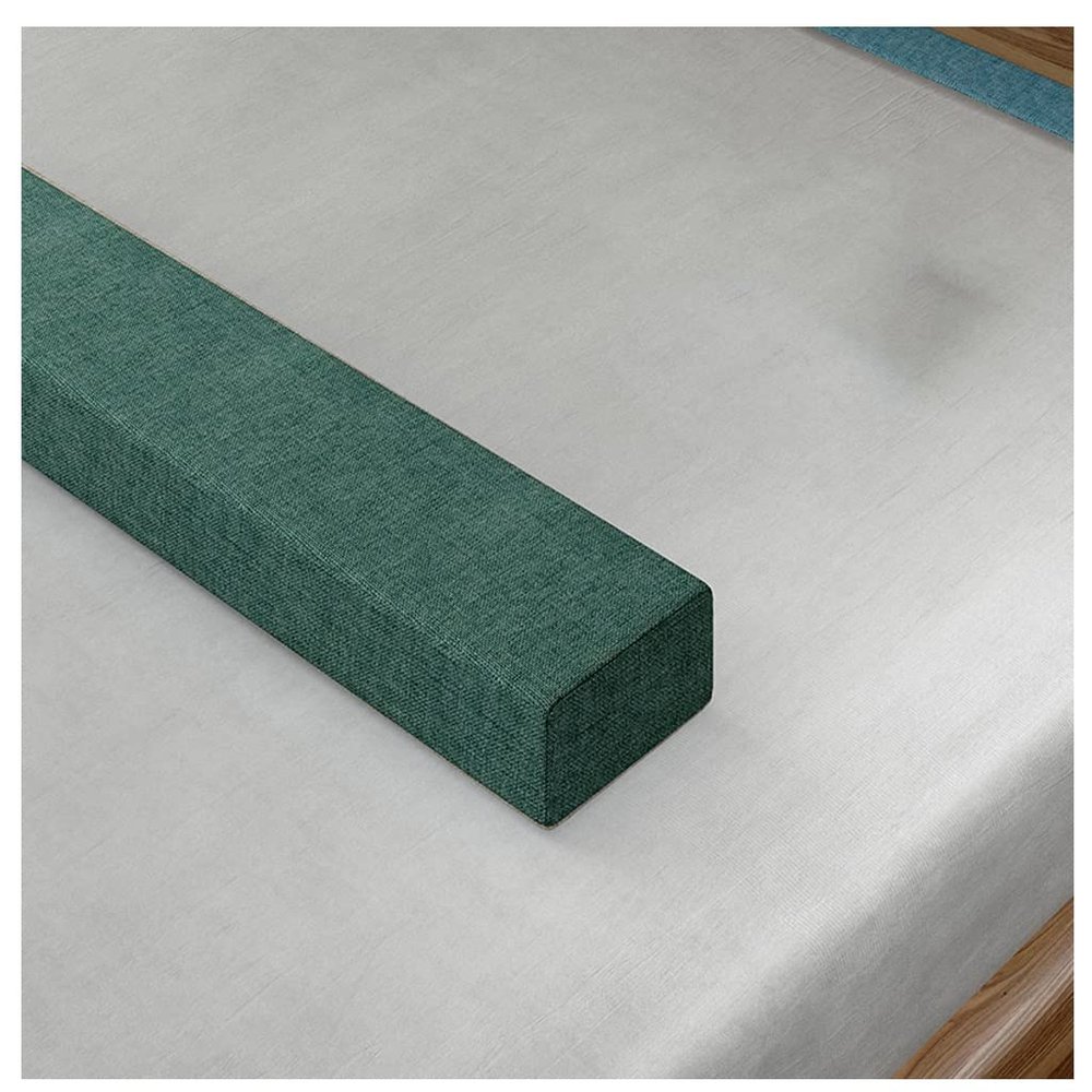 Bed Gap Filler Bed Wedge Pillow Headboard Pillow Mattress Wedge Gap Filler to Close The Gap Between Headboard and Mattress Headboard Pillow Gap (Color : Dark Green, Size : 10X10X180cm)