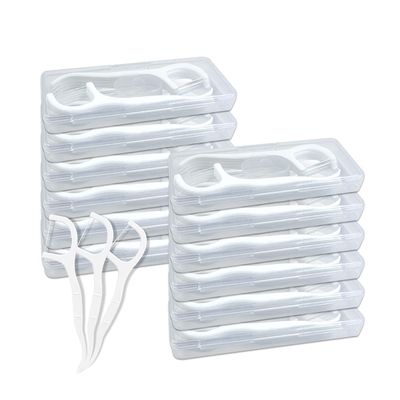 Travel Dental Floss Case, Modixun 12Pack 120pcs High Toughness Dental Floss Picks, Unflavored Dental Flossers, Dental Picks, Floss Picks, Toothpicks Sticks, Tooth Flossers with Travel Case, 120pcs