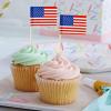 100 Pcs USA American Flag US Toothpick Flags, Mini Stick Flags Decorations,Cupcake Toppers US Flags,Cocktail Sticks Cupcake Toppers,Veterans Day,Country Picks Party Decoration view 2