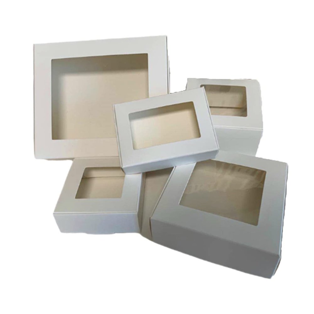 30Pcs DIY White Box With Paper Gift Box Cake Packaging For Wedding Home Party Packaging Christmas Gifts Kraft Box