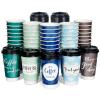 Bapmnicc Disposable Coffee Cups with Lids 16 oz, 50 Pack Double-Walled Fun Designs, Insulated, Hot Beverage Paper Cups for Cold & Hot Drinks view 1