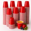Yetene 500 Pack 2oz Christmas Red Plastic Shot Glasses Cup Disposable Shot Glasses Mini Small Disposable Plastic Red Cup for Christmas Party Snacks Samples Tasting view 1