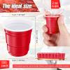 Yetene 500 Pack 2oz Christmas Red Plastic Shot Glasses Cup Disposable Shot Glasses Mini Small Disposable Plastic Red Cup for Christmas Party Snacks Samples Tasting view 2