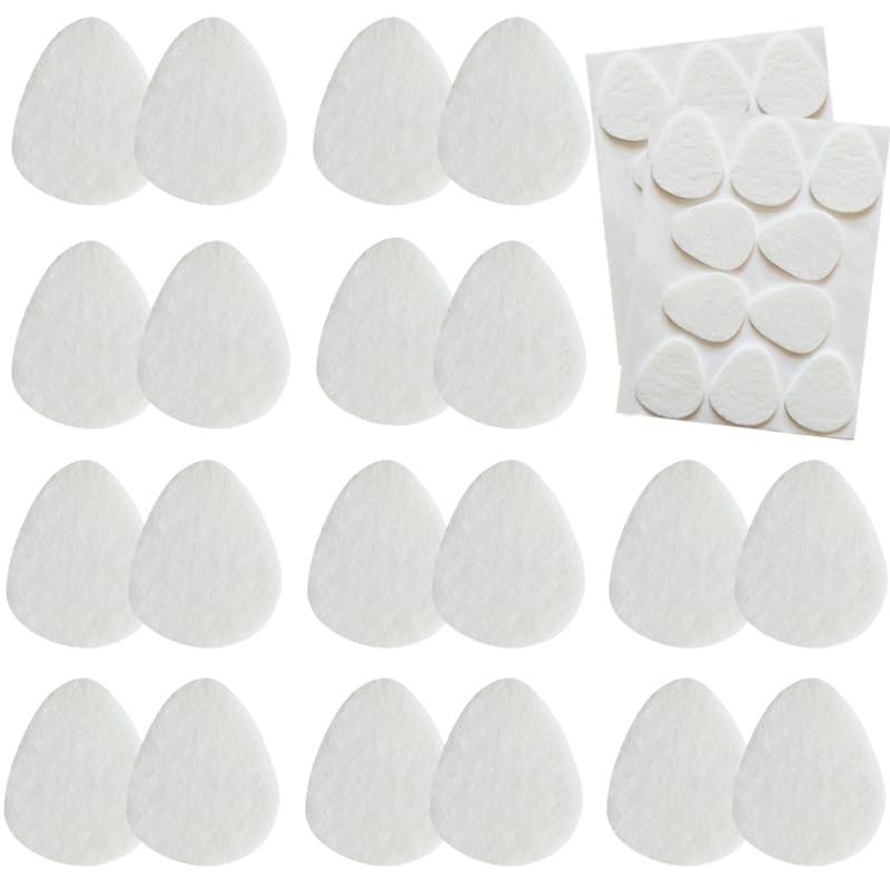 20 Pack Metatarsal Pads for Women and Men, Felt Ball of Foot Cushion, Adhesive Forefoot Pads Forefoot Cushion Pads, Foot Pads for Forefoot and Sole Support, Metatarsalgia Mortons Neuroma White