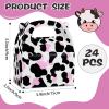 TaoBary 24 Pcs Cow Party Favor Treat Boxes Farm Animal Pink Cow Print Paper Gift Birthday Goodie Box for Girls Pink Farm Animal Birthday Wedding Baby Shower Party Supplies Decor(24 Pcs) view 2
