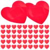 50Pcs Brand Adhesive Bandages Heart Shaped Fabric Bandages Waterproof and Breathable Care Patches for Kids and Adults 2.32 X 1.69 in view 1