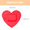 50Pcs Brand Adhesive Bandages Heart Shaped Fabric Bandages Waterproof and Breathable Care Patches for Kids and Adults 2.32 X 1.69 in view 3