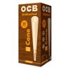 OCB Virgin Unbleached Pre-Rolled Rolling Paper Cones 1-1/4 (84mm) Size - 50 Cones view 1