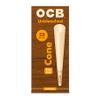 OCB Virgin Unbleached Pre-Rolled Rolling Paper Cones 1-1/4 (84mm) Size - 50 Cones view 3