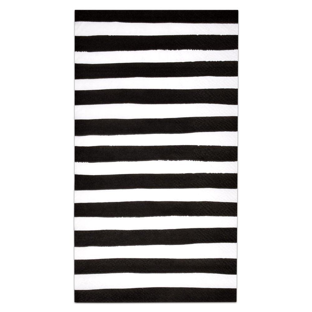 Gift Boutique 100 Black and White Stripe Guest Napkins Disposable Paper Hand Towels for Bathroom Wedding Birthday Baby Shower Party Decor