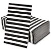 Gift Boutique 100 Black and White Stripe Guest Napkins Disposable Paper Hand Towels for Bathroom Wedding Birthday Baby Shower Party Decor view 3