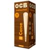 OCB Virgin Unbleached Pre-Rolled Rolling Paper Cones 1-1/4 (84mm) Size - 75 Cones view 1