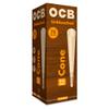 OCB Virgin Unbleached Pre-Rolled Rolling Paper Cones 1-1/4 (84mm) Size - 75 Cones view 2