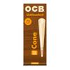 OCB Virgin Unbleached Pre-Rolled Rolling Paper Cones 1-1/4 (84mm) Size - 75 Cones view 3