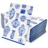 Gift Boutique 100 Blue Floral Vase Guest Napkins 3 Ply Disposable Paper Hand Towels for Bathroom Wedding Holiday Bridal Shower Birthday Party Decor view 3