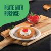 100% Compostable Paper Plates 7 Inch [1000 Count] Heavy-Duty Dessert Plates - Natural Brown Color Unbleached Bagasse - Eco-Friendly Disposable Biodegradable Sugarcane Plates - [Bulk Case 8/125 Pack] view 3