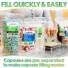 XPRS Nutra Vegan Size 3 Separated Capsules- 100 Count Premium Empty Caps Separated in Bags - Clear Empty Capsules - Pills for DIY Supplement Filling view 2