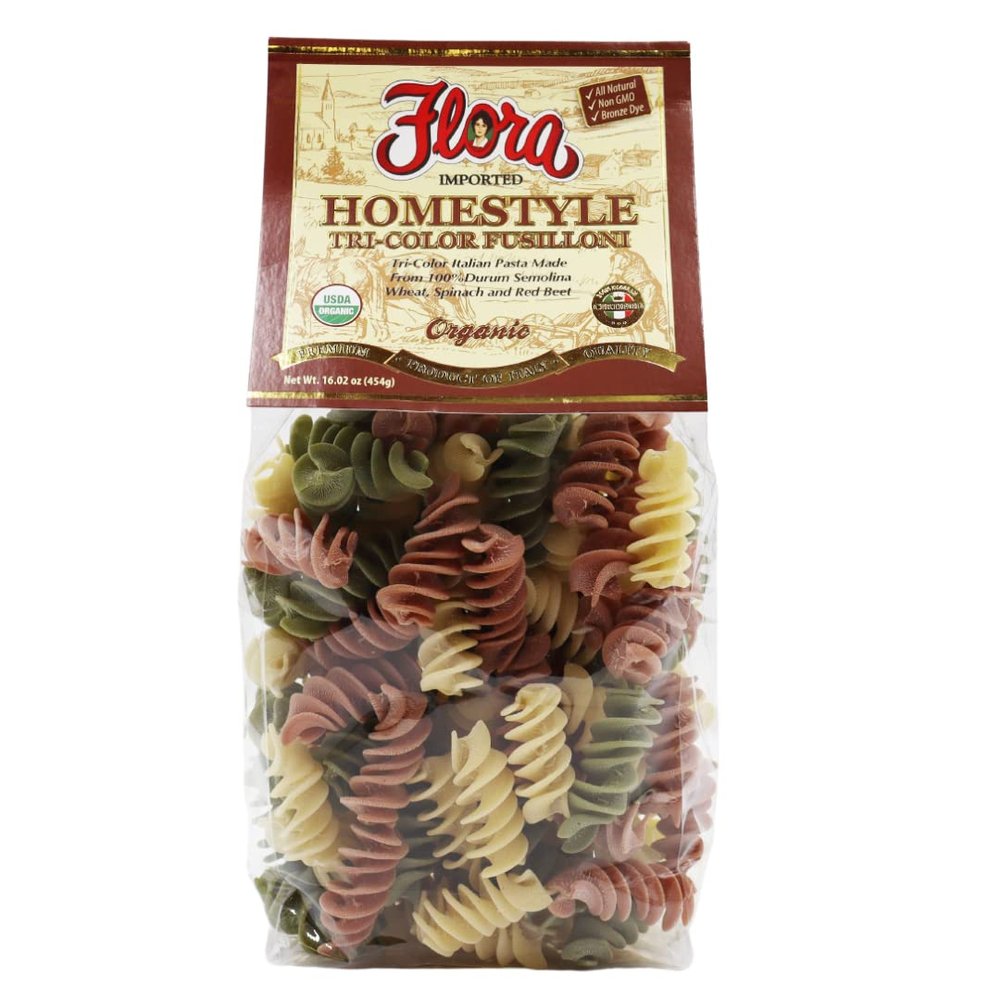 Flora Fine Foods Organic Homestyle Pasta (Homestyle Tricolor Fusilloni)