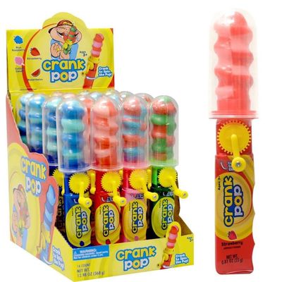 Koko's Crank Pop Candy - 16 Count of 0.81oz Crank Pops
