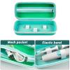 Toothbrush Travel Case Compatible with Oral-B Pro 1000, 2000, 3000, 3500, 1500/ for Philips Sonicare ProtectiveClean 4100 5100 Electric Toothbrush with Mesh Pocket for Accessories - Green (Bag Only) view 3