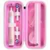 Toothbrush Travel Case Compatible with Oral-B Pro 1000, 2000, 3000, 3500, 1500/ for Philips Sonicare ProtectiveClean 4100 5100 Electric Toothbrush with Mesh Pocket for Accessories - Pink (Bag Only) view 1