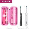 Toothbrush Travel Case Compatible with Oral-B Pro 1000, 2000, 3000, 3500, 1500/ for Philips Sonicare ProtectiveClean 4100 5100 Electric Toothbrush with Mesh Pocket for Accessories - Pink (Bag Only) view 2
