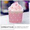Housoutil 100pcs Disposable Dessert Bowls Ice Cream Paper Cups for Yogurt Jelly Snacks Design for Parties Family Gatherings view 3