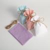 50pcs Burlap Gift Bags with Jute Tether, Cotton Jewelry Pouches, Multi Size Sachet Bag, Jewelry Gift Packaging for Wedding Party Favors, DIY Craft, Christmas, Presents (4.76.3 in, Light Blue) view 4