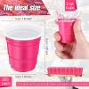Yetene 200 Pcs 2 oz Plastic Shot Cups Mini Shot Tasting Cups for Wine Whiskey Food Wedding Baby Shower Party Drinking Beer Taste Supplies(Pink) view 2