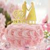 Country Mr & Mrs Wedding Anniversary Cake Toppers Silhouette Bride & Groom Cake Toppers Custom Family Name Date For Engagement Bride to Be Party Decorations Wedding Gifts For Couple Glitter Gold view 3