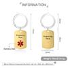 Zeekisfia Personalized Medical Keychain Custom Medical Alert Keychain ID Tag for Women Men Tag Emergency Med Alert Keychain view 2