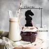 18pcs Black White Glitter International Chess Silhouettes Dessert Cupcake Topper Baby Shower Board Game Theme Decor Supplies Boys Girls Happy Birthday Decorations view 2