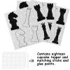 18pcs Black White Glitter International Chess Silhouettes Dessert Cupcake Topper Baby Shower Board Game Theme Decor Supplies Boys Girls Happy Birthday Decorations view 3