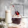 18pcs Dessert Cupcake Topper for Music Note Guitar Mark Symbol Musician Party Theme Decor Supplies Baby Shower Boy Girl Happy Birthday Party Decoration Black Glitter view 2