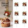 18pcs Drum Red Glitter Dessert Cupcake Topper Music Rock Roll Drummer Theme Decor Supplies Baby Shower Boys Girls Happy Birthday Party Decorations view 2