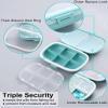 8 Compartments Travel Pill Organizer, Daily Pill Case Small Pill Box for Pocket Purse, Portable Pill Container Medicine Vitamin Organizer (Blue & Green) view 3