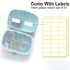 8 Compartments Travel Pill Organizer, Daily Pill Case Small Pill Box for Pocket Purse, Portable Pill Container Medicine Vitamin Organizer (Blue & Green) view 4