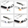 4 Pack Portable Pill Box Container Case Aluminum Alloy Keychain Pill Holder Waterproof Metal Earplugs Toothpick Box for Outdoor Camping Travel (2Pcs Black + 2Pcs Silver) view 3
