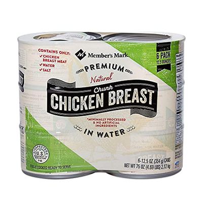 3 Set -Concord Import Member S Mark Premium Chunk Chicken Breast (12.5 Oz, 6 Ct.) Wholesale, Cheap, Discount, Bulk (1 - Pack), 900103