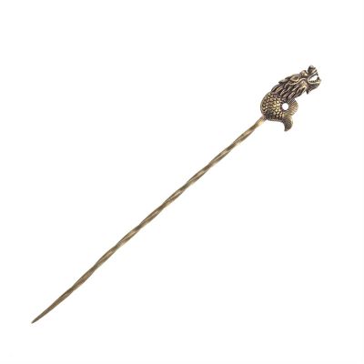 Winifreda Brass Cigar Punch Cigar Pass Needle Portable Dredge Drilled Spiral Ventilation Needle Cigar Tool Accessories (Color : A)
