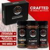10-42 Steak Seasoning Gift Set - 3 Premium Flavors : All Purpose, Steak, Coffee Rub | Gourmet Meat Seasoning Dry Rub | Barbecue Spices and Seasonings Variety Pack | Grill Gifts | 0 Calorie, No MSG view 3