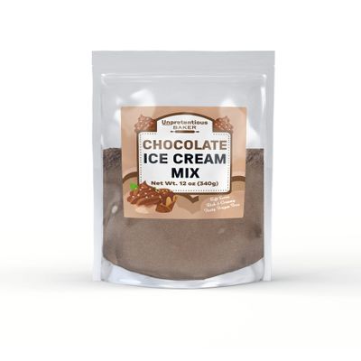 Unpretentious Chocolate Soft Serve Ice Cream Mix, 12 oz, Rich & Creamy, Homemade Ice Cream, Single Serving
